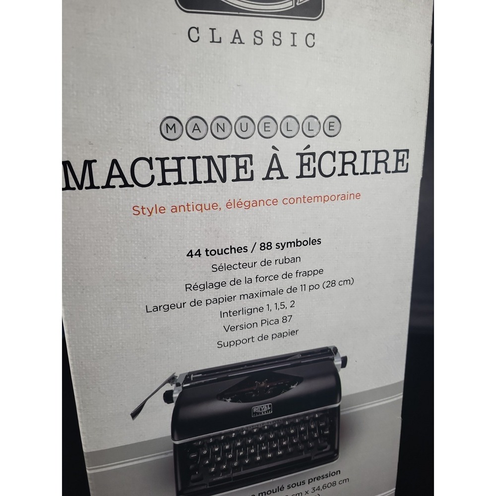Royal Classic Manual Typewriter Black Open Box New Condition*sealed Inside Box - Picture 9 of 14